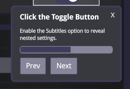 Interactive step buttons hidden